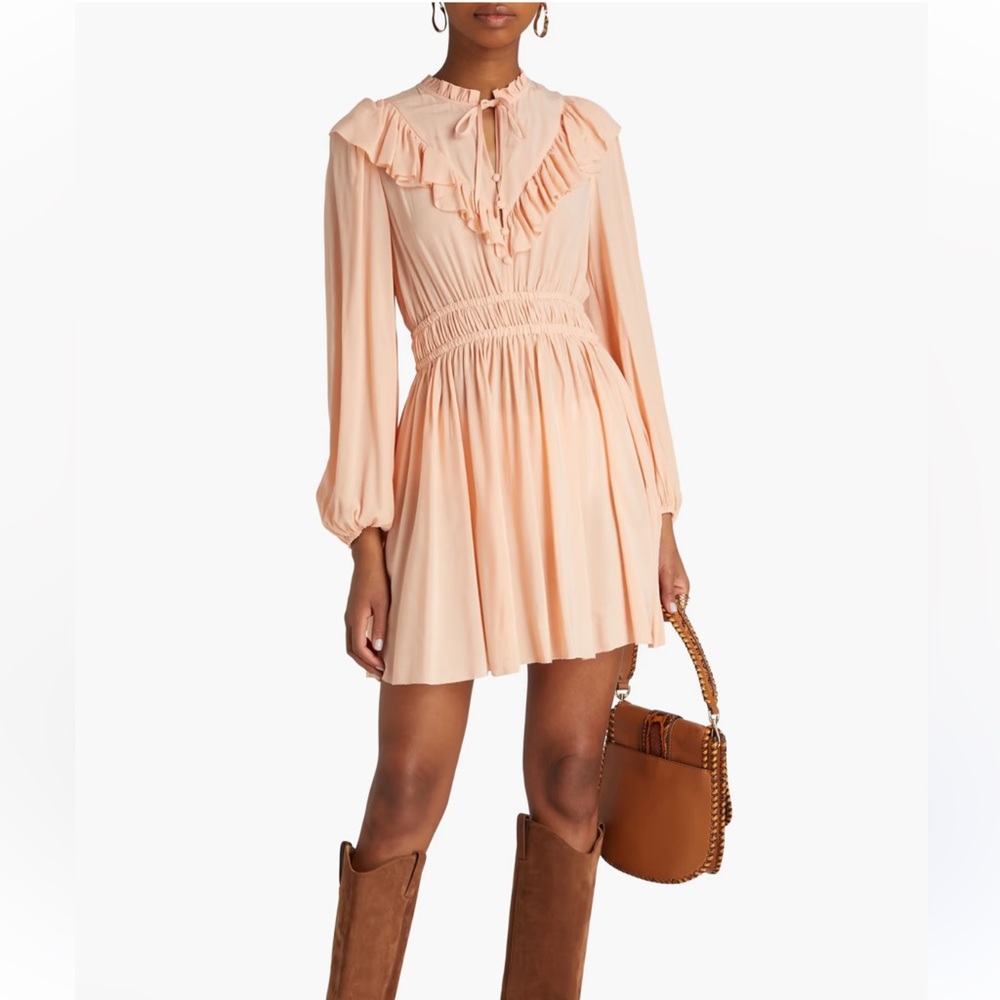 Maje Riava Ruffled Mini Dress size 36 - Picture 13 of 13